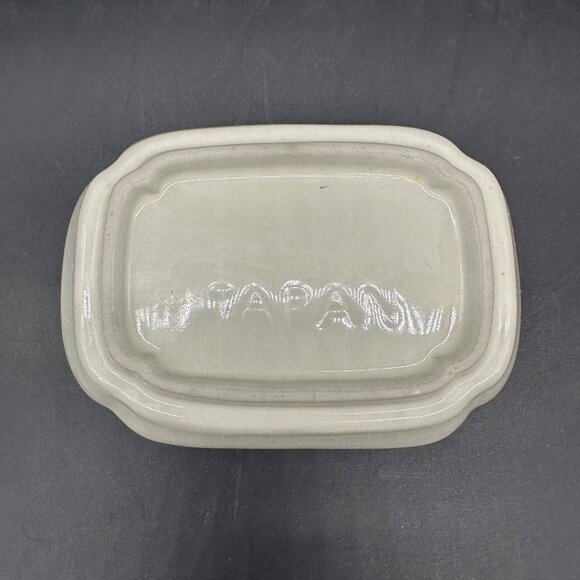 Vintage Floral Soap Dish Cottagecore 1980s Purple Blue Flowers Ceramic Romantic - Picture 3 of 8